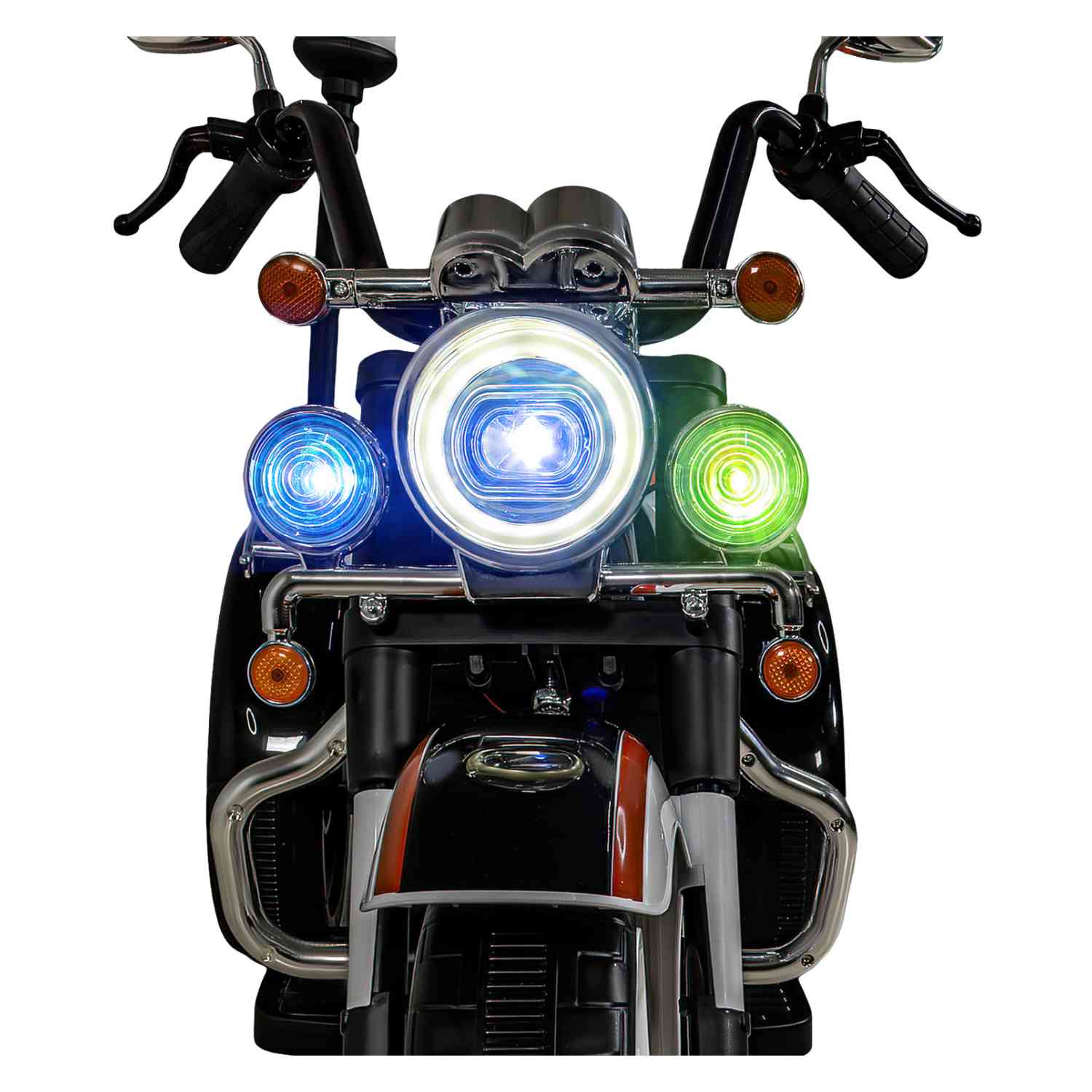 Foto 6 pulgar | Motocicleta Montable Chopper Niños Policia Bluetooth Usb