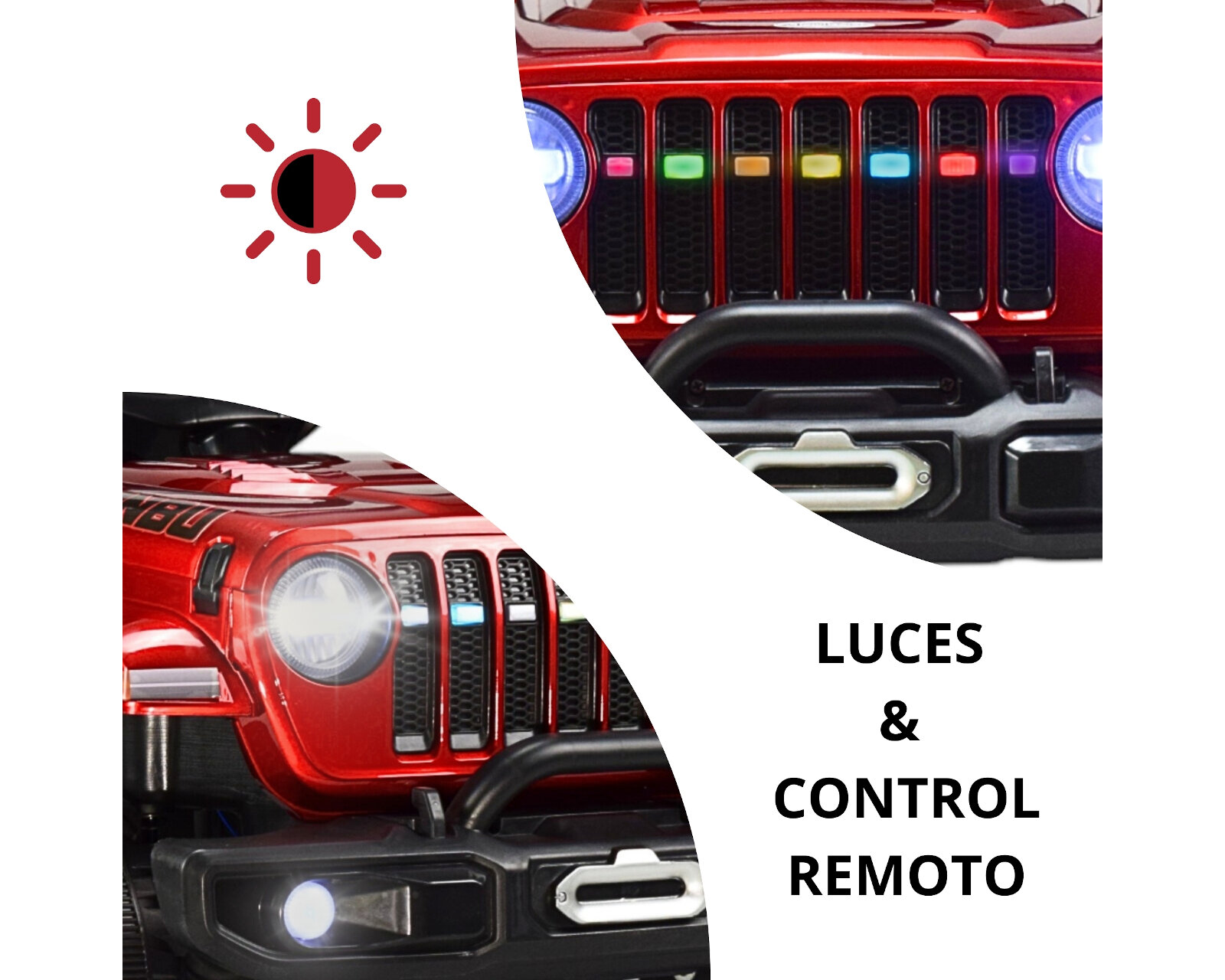 Foto 3 pulgar | Montable Electrico Camioneta 4x4 Control Remoto Luz Led 12v - Rojo