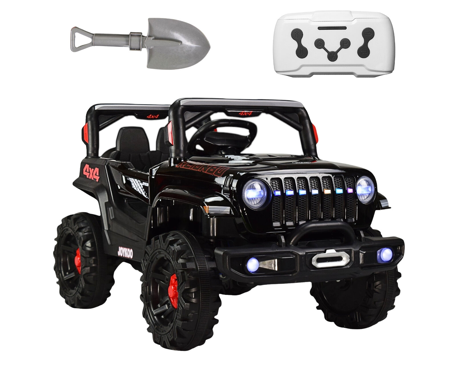Foto 2 pulgar | Montable Electrico Camioneta 4x4 Control Remoto Luz Led 12v - Negro