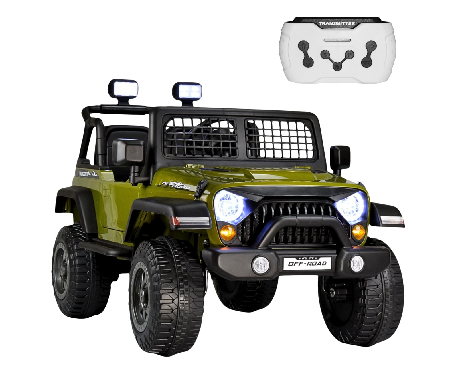 Montable Electrico Para Niños Camioneta Control Remoto 12v - Verde $5,087