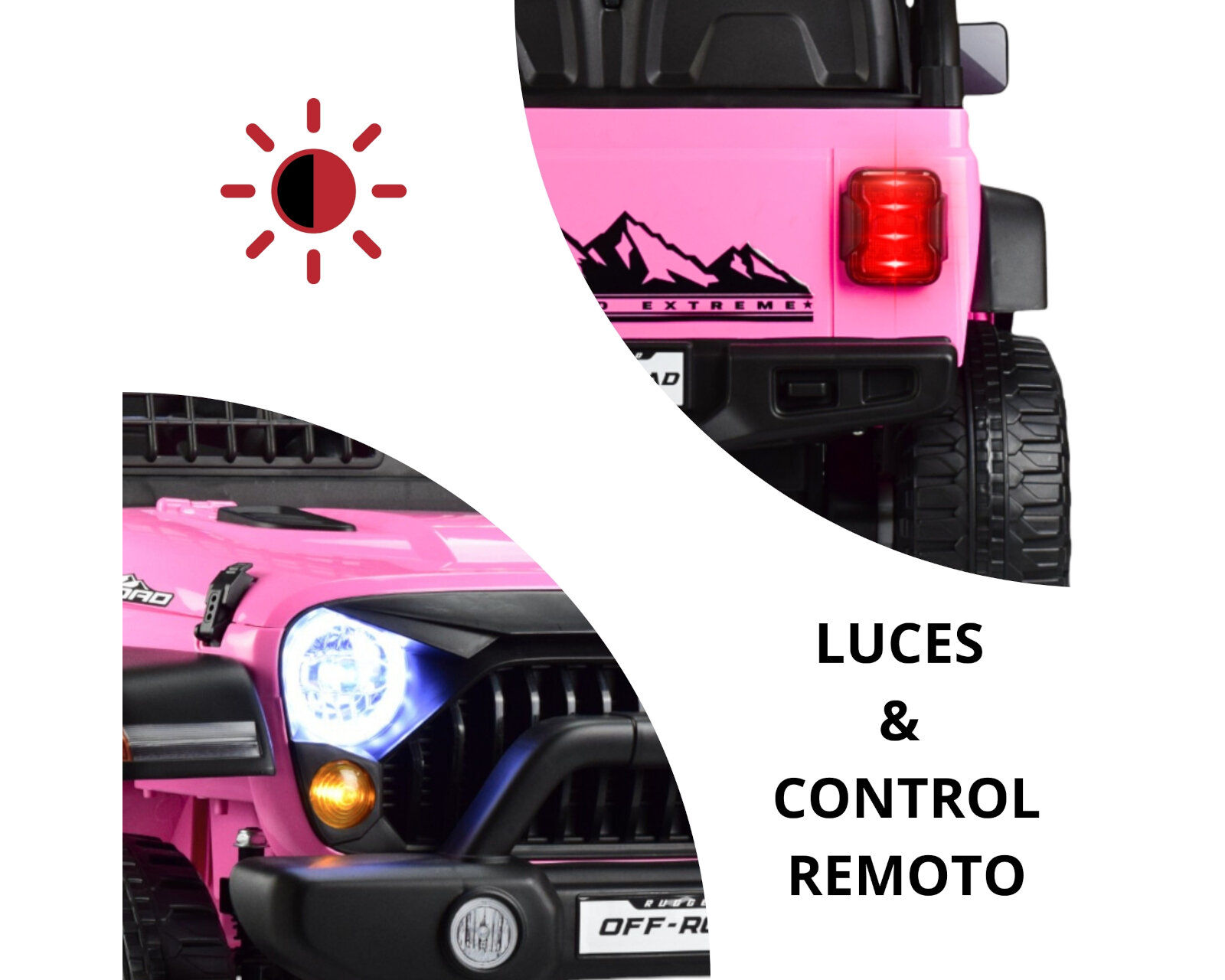 Foto 3 pulgar | Montable Electrico Para Niños Camioneta Control Remoto 12v - Rosa