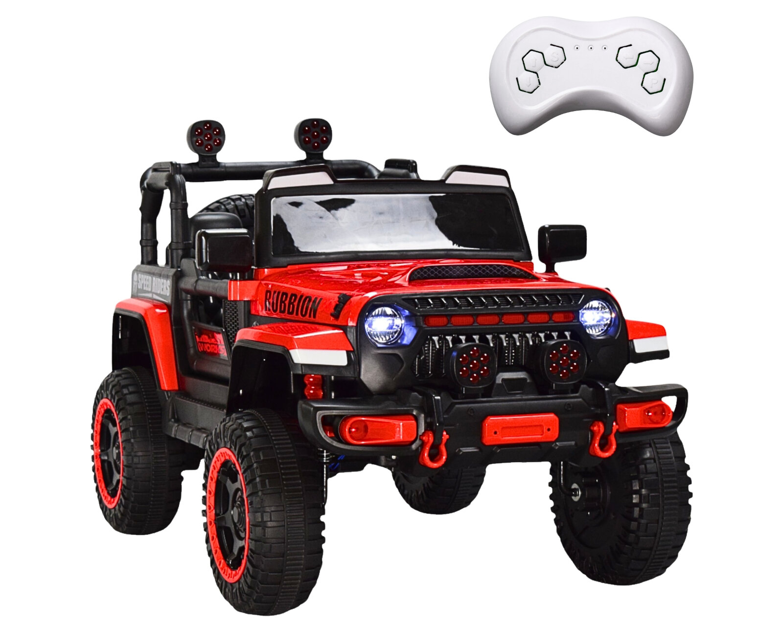 Foto 2 pulgar | Montable Electrico Camioneta Para Niños Control Remoto Luz 12v - Rojo