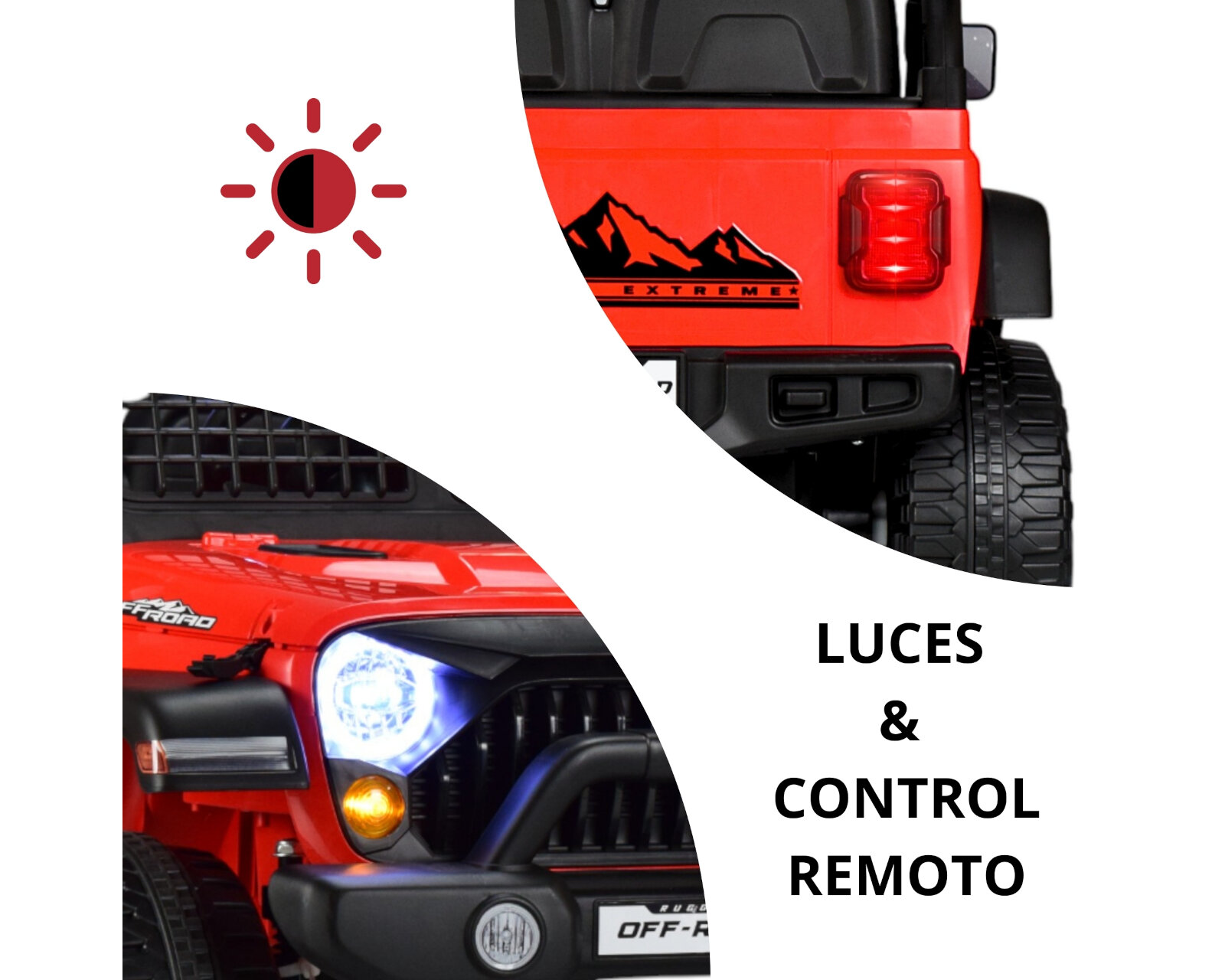 Foto 2 | Montable Electrico Para Niños Camioneta Control Remoto 12v - Rojo