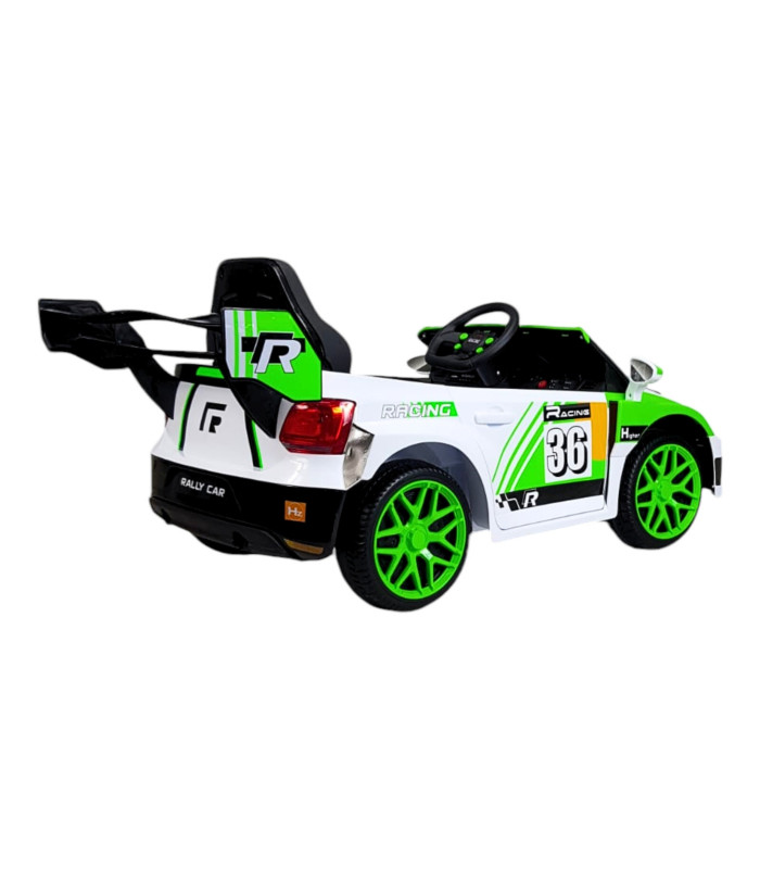 Foto 7 pulgar | Montable Eléctrico para Niños Rally Con Control Remoto Sonido Bluetooth Luz Led 12v - Verde