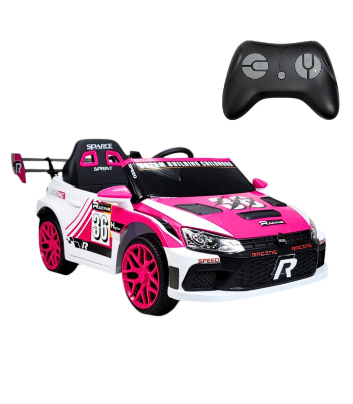 Foto 1 | Montable Eléctrico Para Niños Rally Con Control Remoto Sonido Bluetooth Luz Led 12v - Rosa