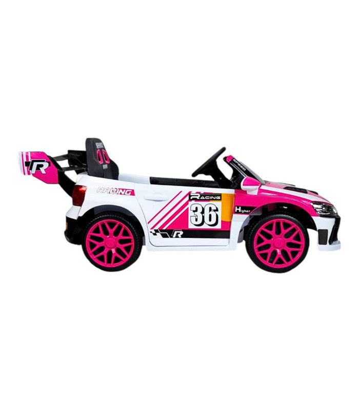 Foto 5 pulgar | Montable Eléctrico Para Niños Rally Con Control Remoto Sonido Bluetooth Luz Led 12v - Rosa