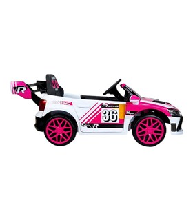Foto 4 | Montable Eléctrico Para Niños Rally Con Control Remoto Sonido Bluetooth Luz Led 12v - Rosa