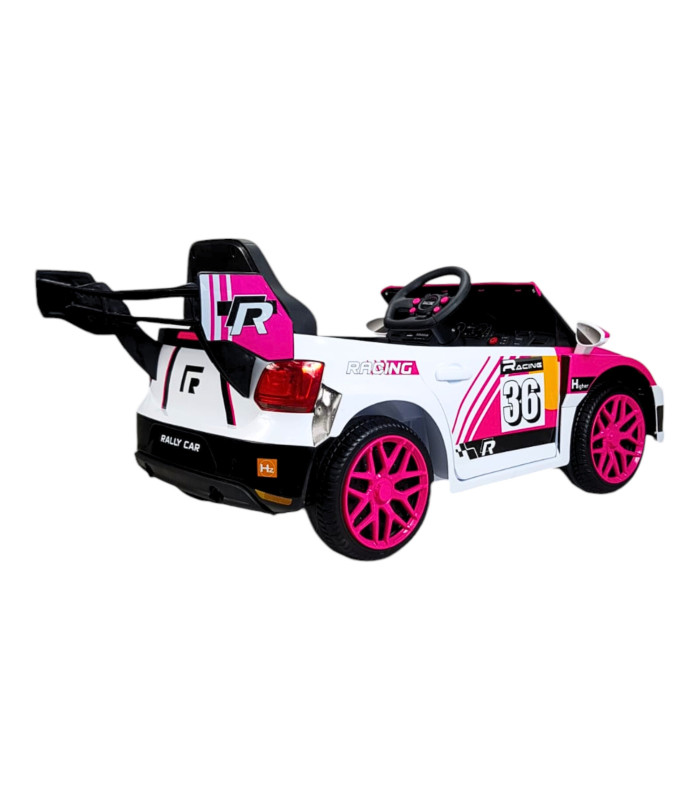Foto 7 pulgar | Montable Eléctrico Para Niños Rally Con Control Remoto Sonido Bluetooth Luz Led 12v - Rosa
