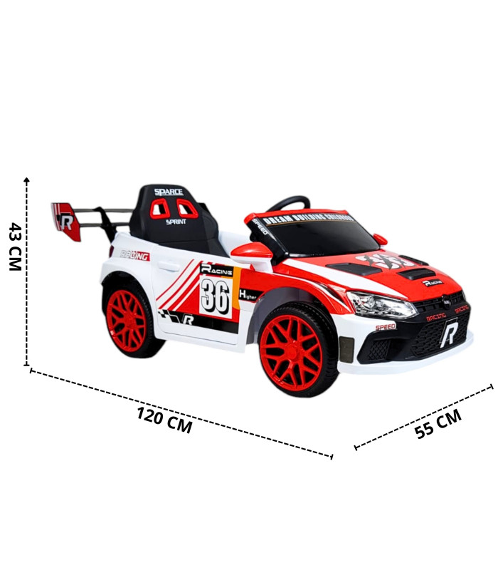 Foto 5 pulgar | Montable Eléctrico para Niños Rally Con Control Remoto Sonido Bluetooth Luz Led 12V - Rojo