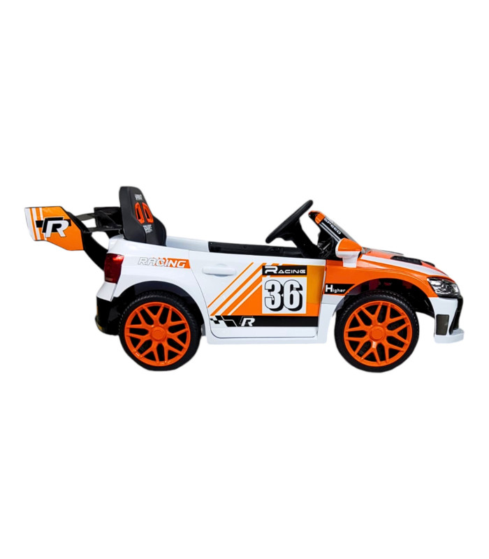 Foto 6 pulgar | Montable Eléctrico para Niños Rally Con Control Remoto Sonido Bluetooth Luz Led 12v - Naranja