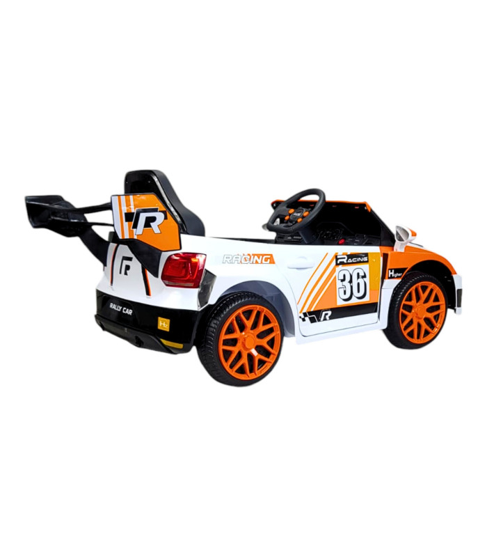Foto 7 pulgar | Montable Eléctrico para Niños Rally Con Control Remoto Sonido Bluetooth Luz Led 12v - Naranja
