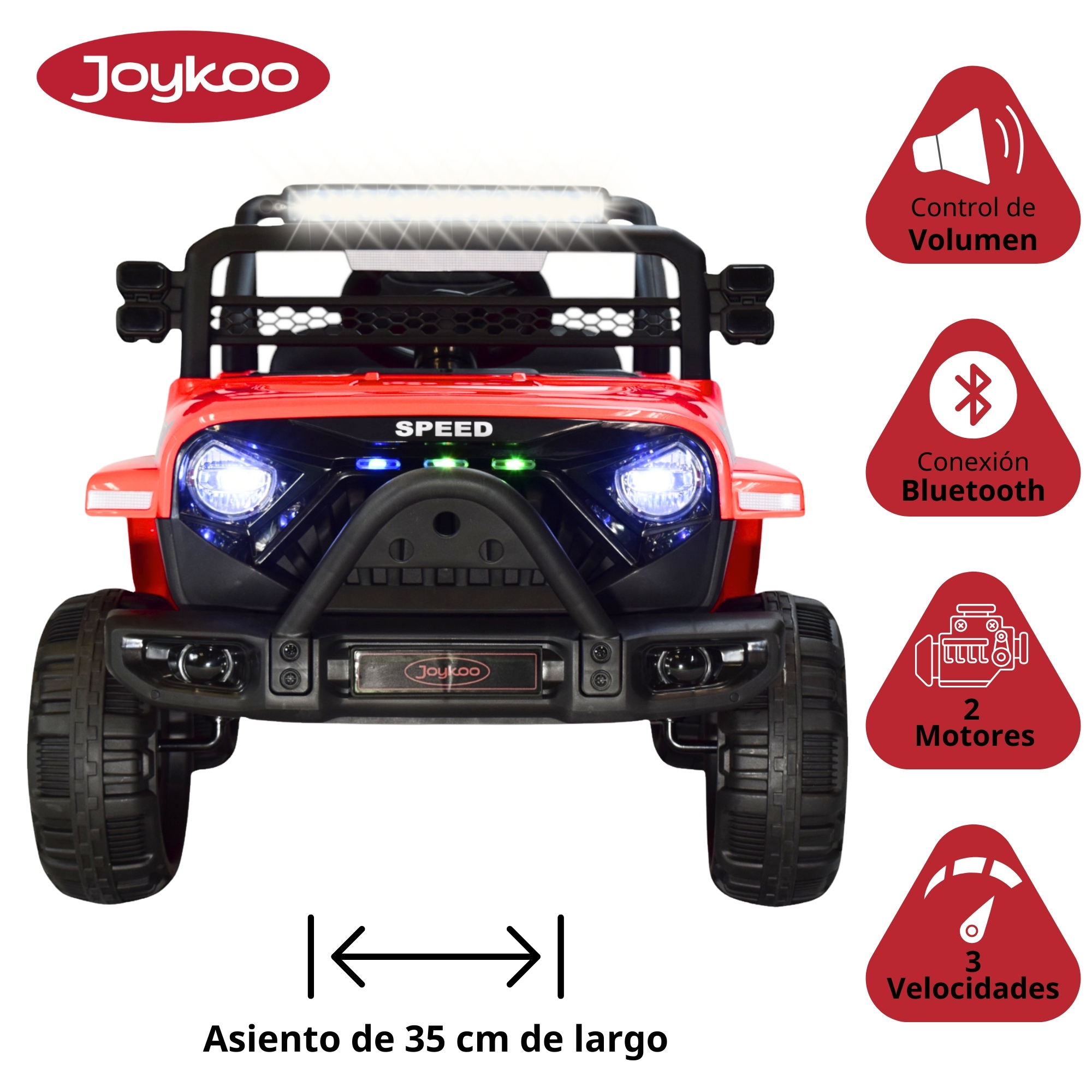 Foto 4 pulgar | Camioneta Montable Electrica 93 Cm Para Niños Control Remoto 12v - Rojo