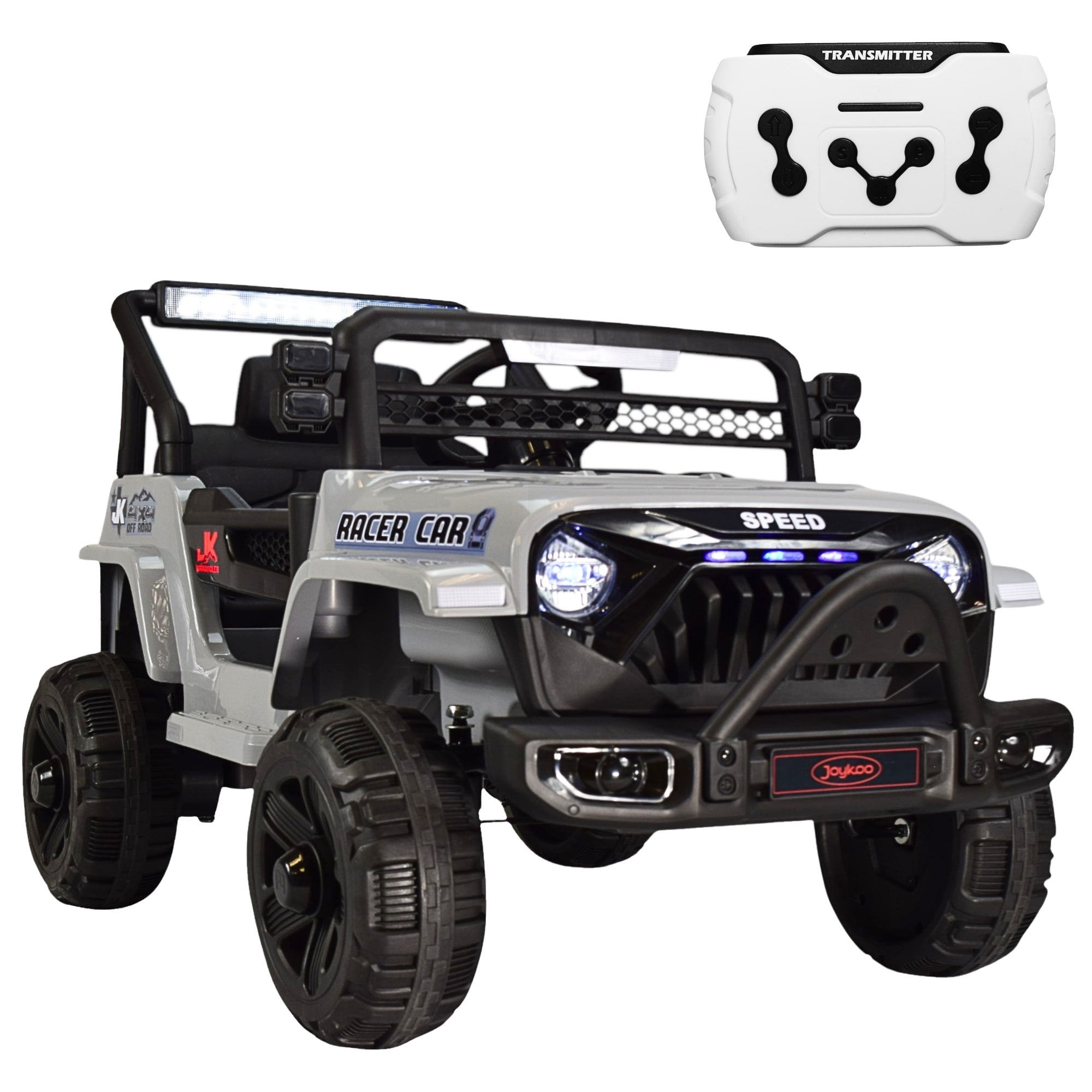 Camioneta Montable Electrica 93 Cm Para Niños Control Remoto 12v - Gris $3,199
