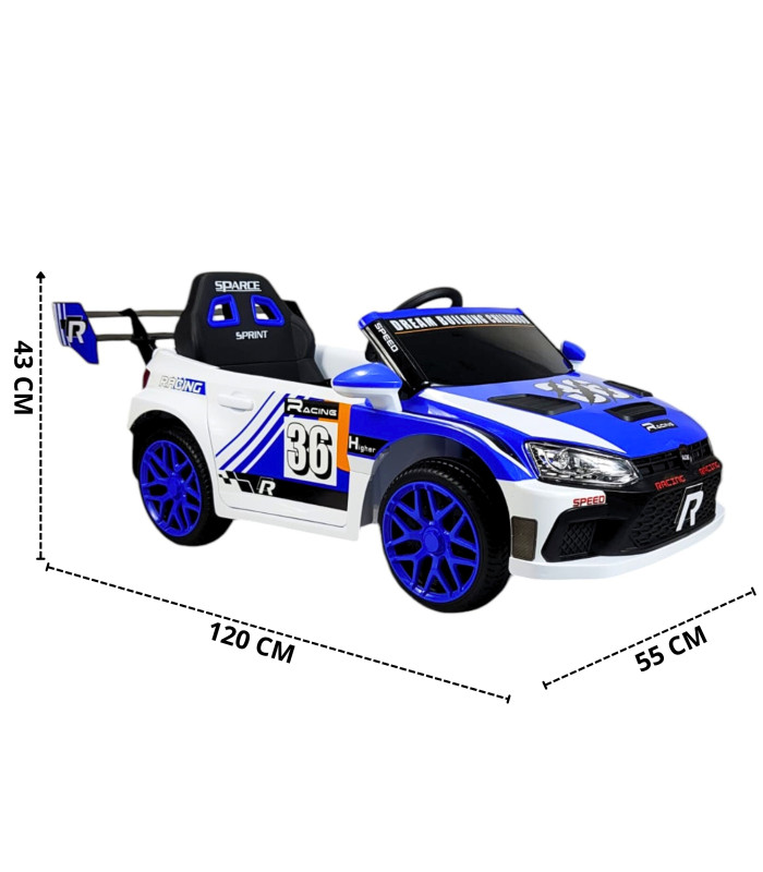 Foto 5 pulgar | Montable Eléctrico Para Niños Rally Con Control Remoto y Sonido Azul