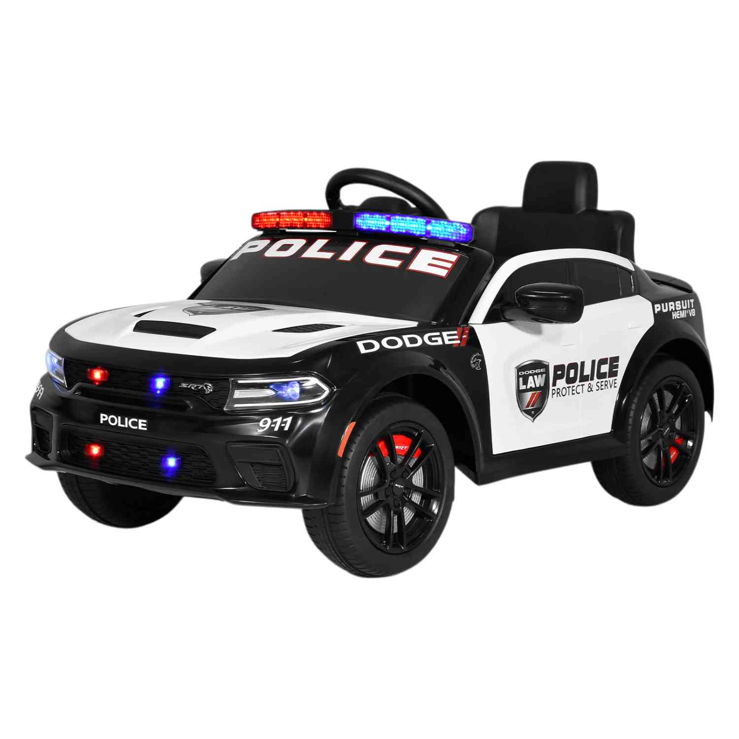 Carro Eléctrico Montable Policía 12v  Luz Led