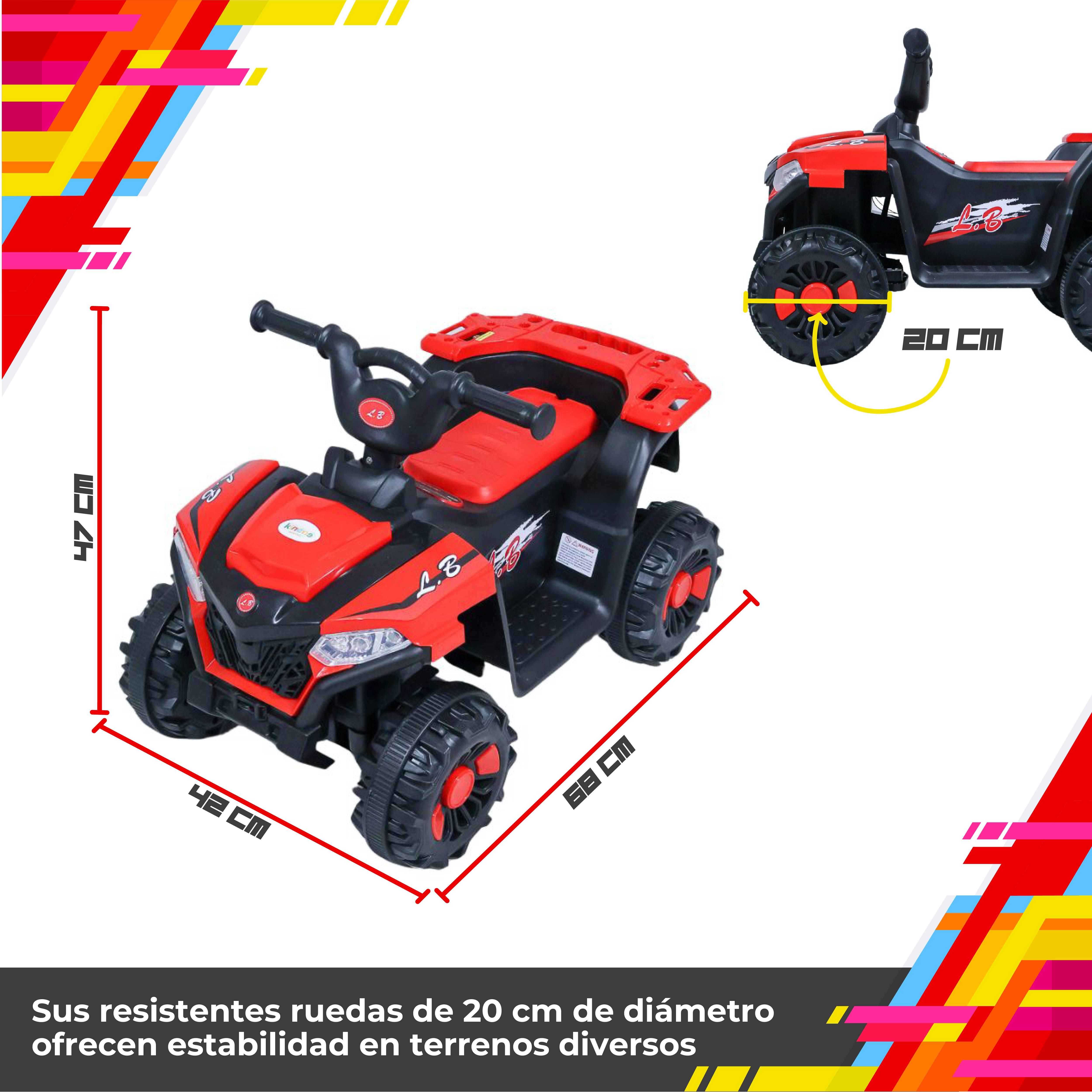 Foto 3 | Montable Eléctrico Guevara Sports Rojo Cuatrimoto con Música para Niños