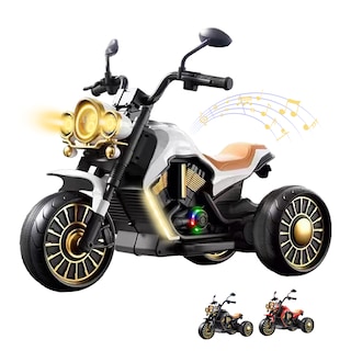 Foto 1 | Montable Eléctrico Guevara Sports Blanco Motocicleta Con Música Para Niños