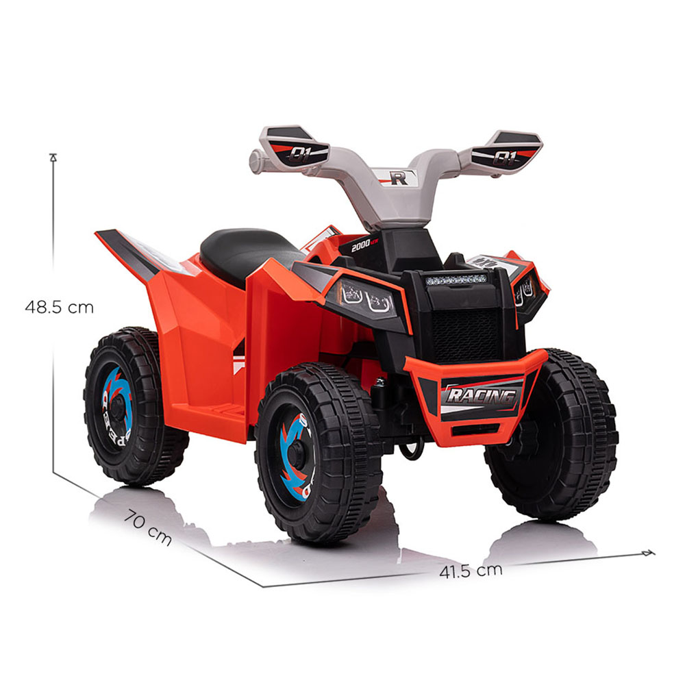 Foto 6 pulgar | Mini Cuatrimoto Eléctrica Roja Montable Infantil Recargable