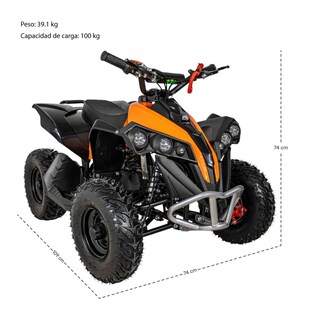 Foto 7 | Cuatrimoto Motor A Gasolina 49cc Niños Montable Atv 45km/h Naranja Little Monkey