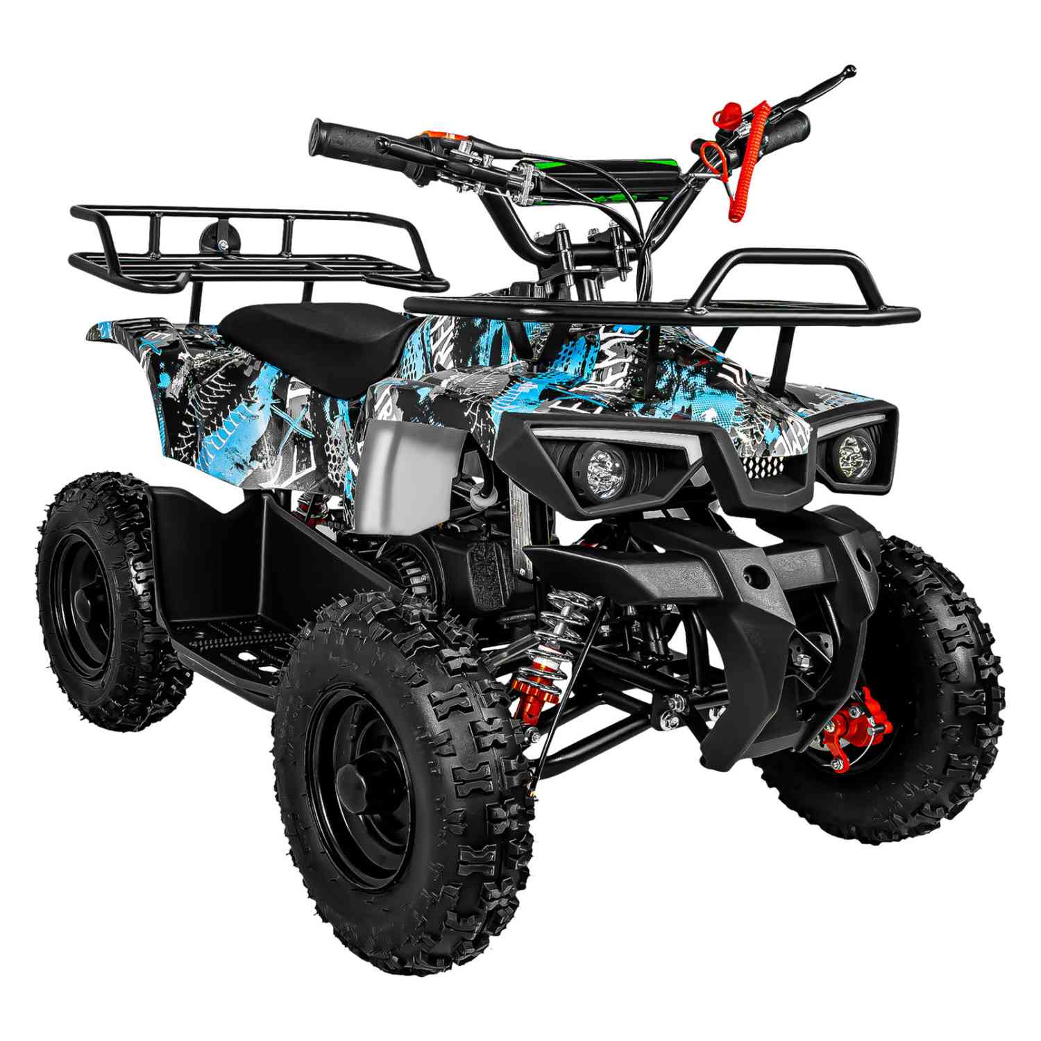 Cuatrimoto Montable Motor A Gasolina 49cc Niños 45km/h Azul Little Monkey