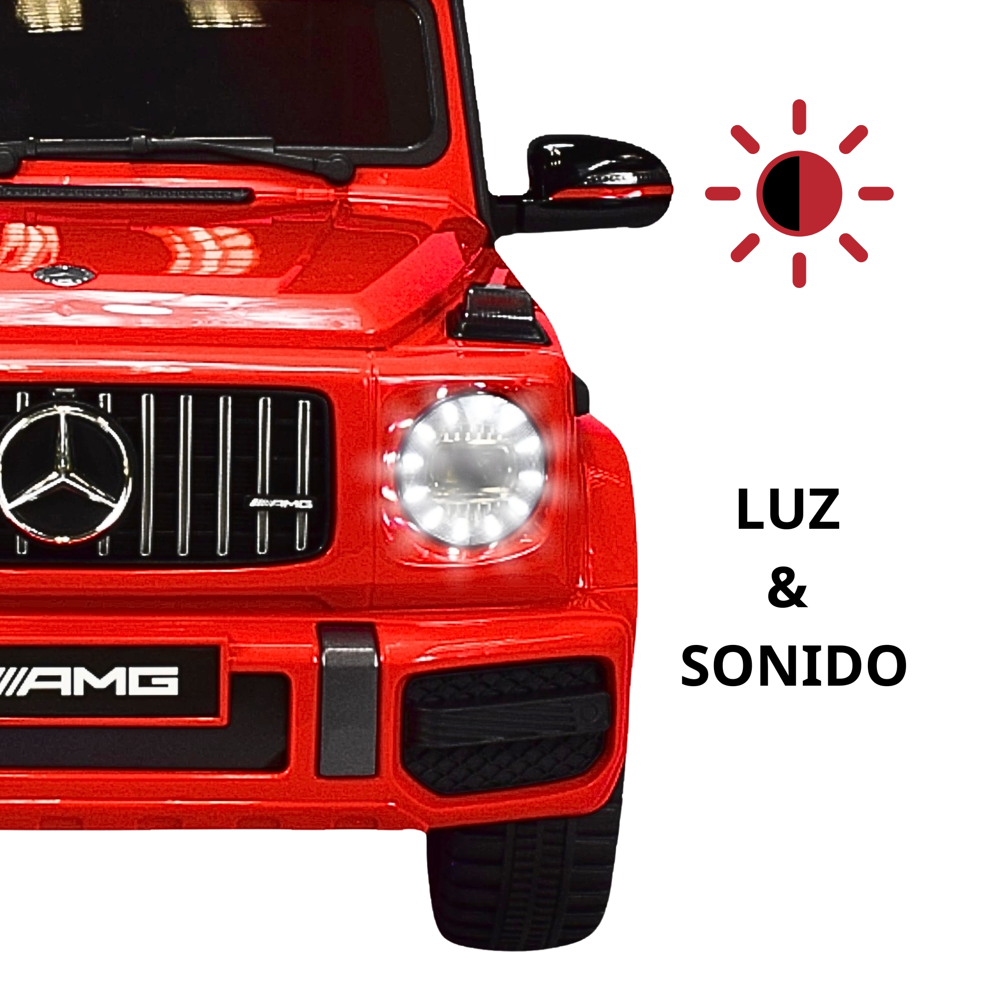 Foto 3 pulgar | Montable Eléctrico de Camioneta Mercedes-Menz Control Remoto 12v - Rojo