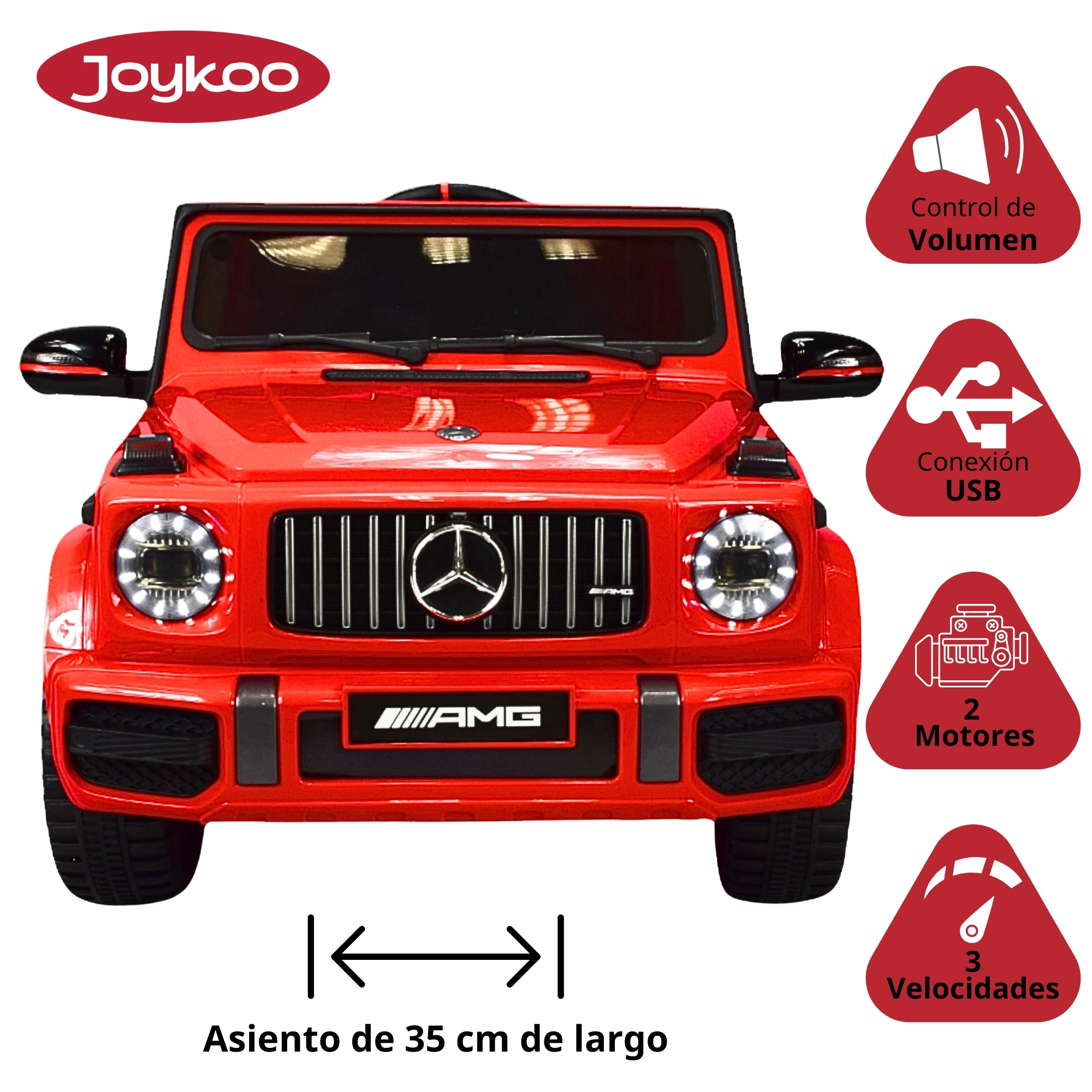 Foto 4 pulgar | Montable Eléctrico de Camioneta Mercedes-Menz Control Remoto 12v - Rojo