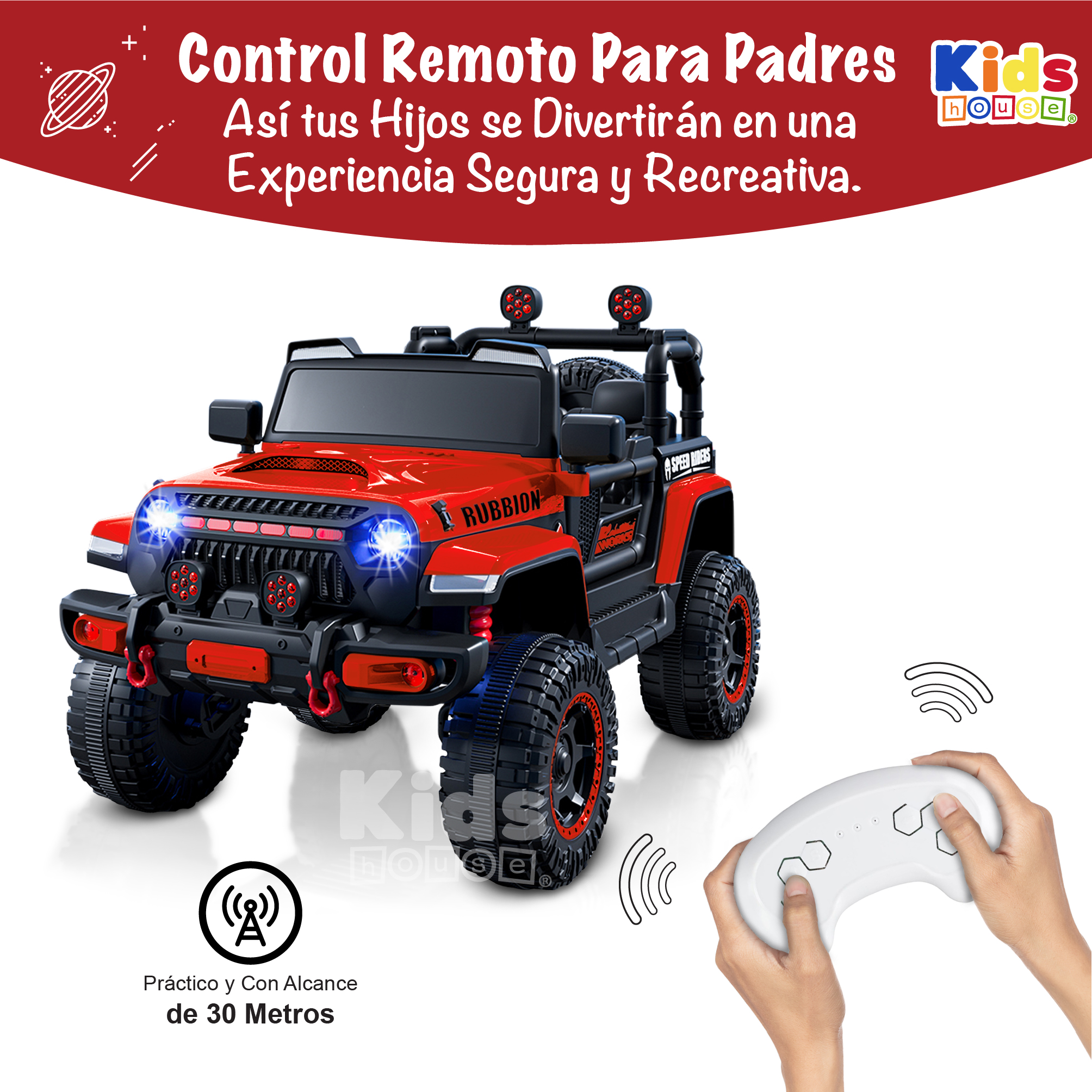 Foto 6 pulgar | Camioneta Montable Kids House Vroomz Motor Dual 12v