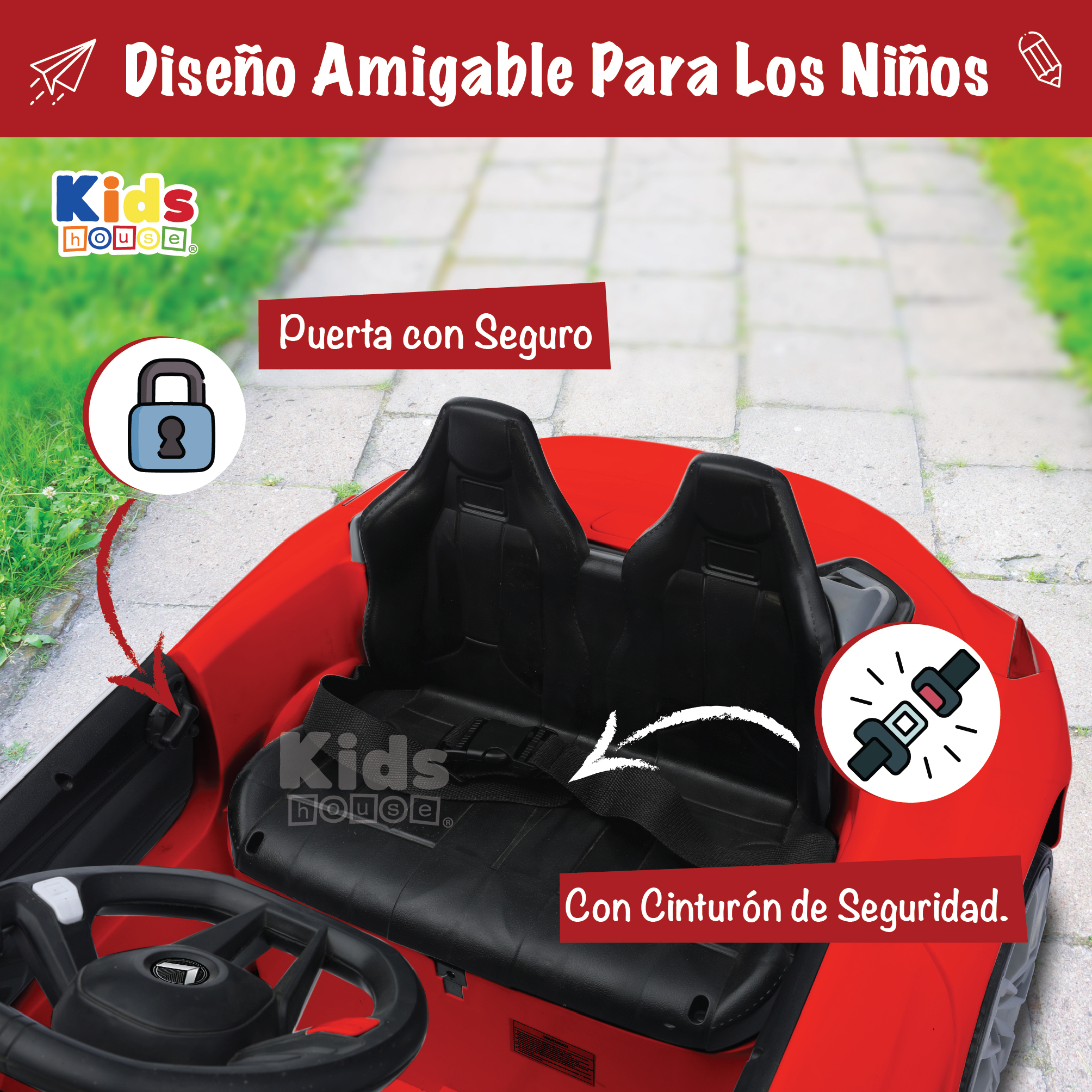 Foto 7 pulgar | Carro Montable Kids House Dash con Luz Batería Dual 6v
