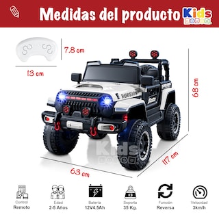 Foto 2 | Camioneta Montable Kids House Eléctrico Turbo Motor Dual 12v