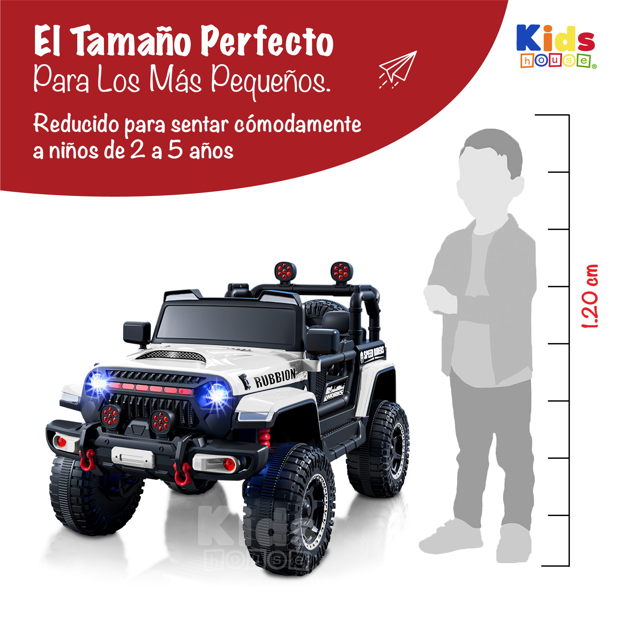 Foto 4 pulgar | Camioneta Montable Kids House Eléctrico Turbo Motor Dual 12v