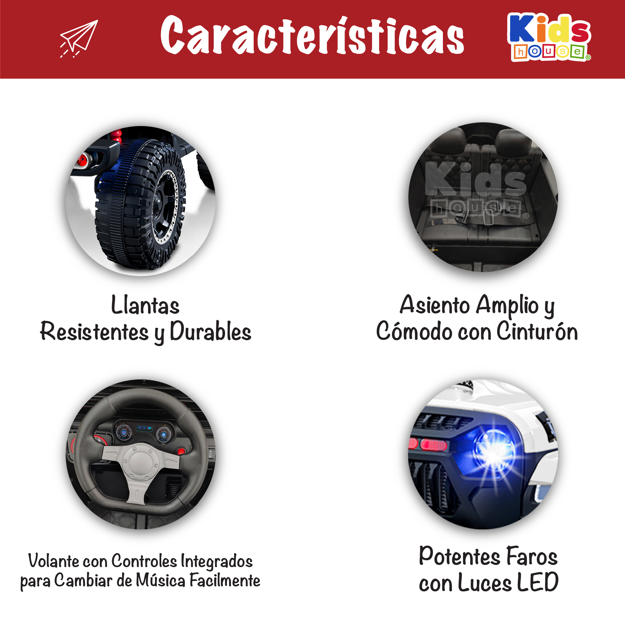 Foto 5 pulgar | Camioneta Montable Kids House Eléctrico Turbo Motor Dual 12v