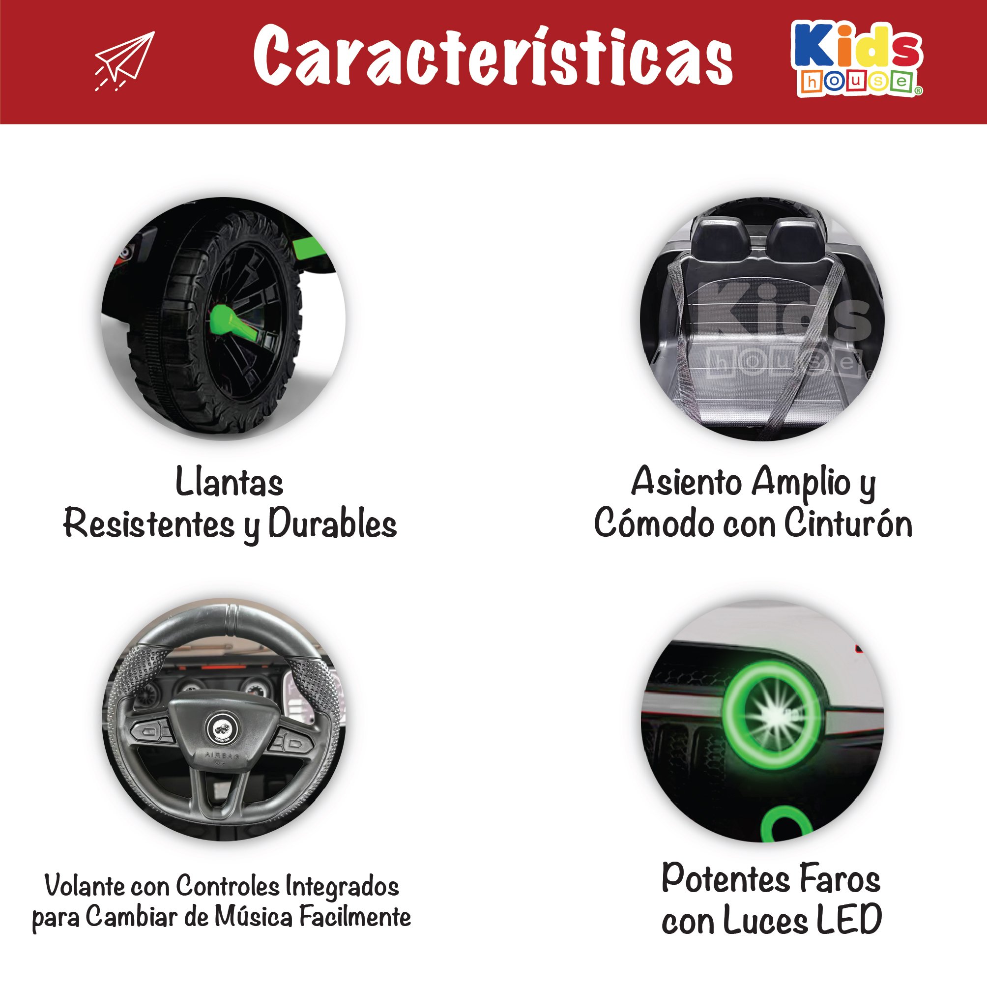 Foto 4 pulgar | Camioneta Montable Kids House Vroomz Motor Dual 12v