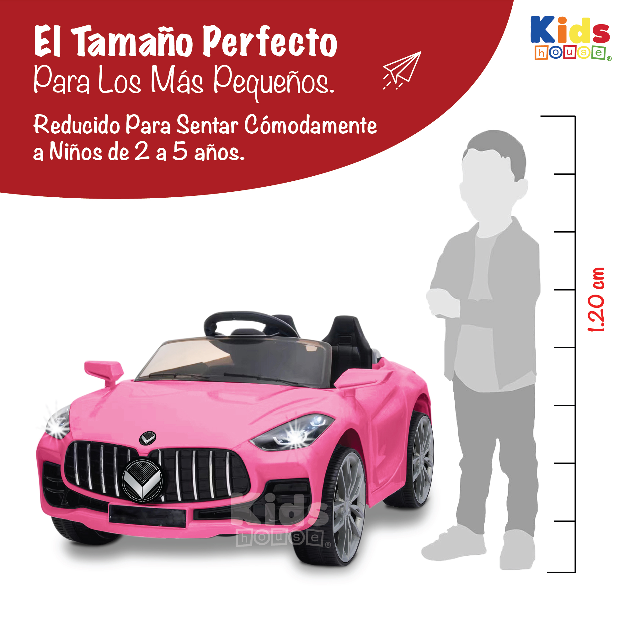 Foto 5 pulgar | Carro Montable Kids House Dash con Luz Batería Dual 6v