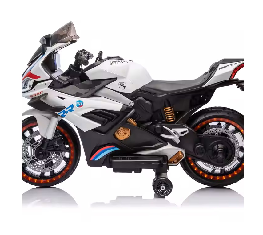 Foto 3 pulgar | Moto Eléctrica Aeiou Bdx019 Diseño Realista Blanco para Niños