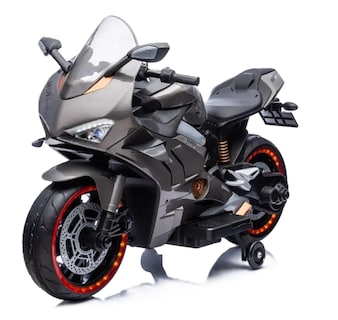 Foto 1 | Moto Eléctrica Aeiou Bdx018 Con Rueditas Gris para Niños