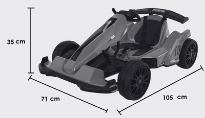 Foto 8 | Montable Go Kart Eléctrico Aeiou Bst009 Negro