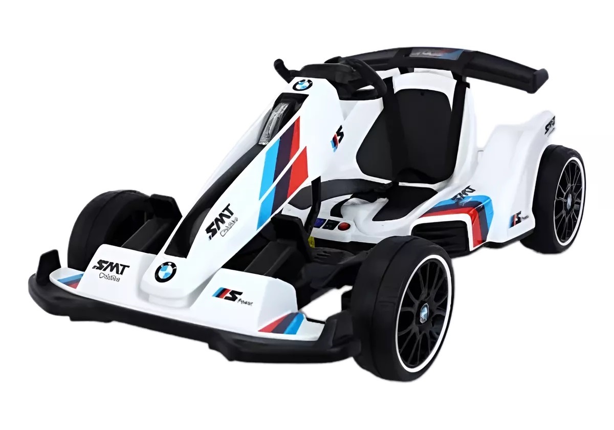 Montable Go Kart Eléctrico Aeiou Bst009 Blanco para Niños