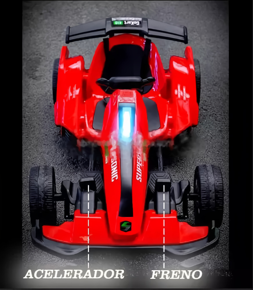 Foto 5 pulgar | Montable Go Kart Eléctrico Aeiou Bst009 Rojo para Niños