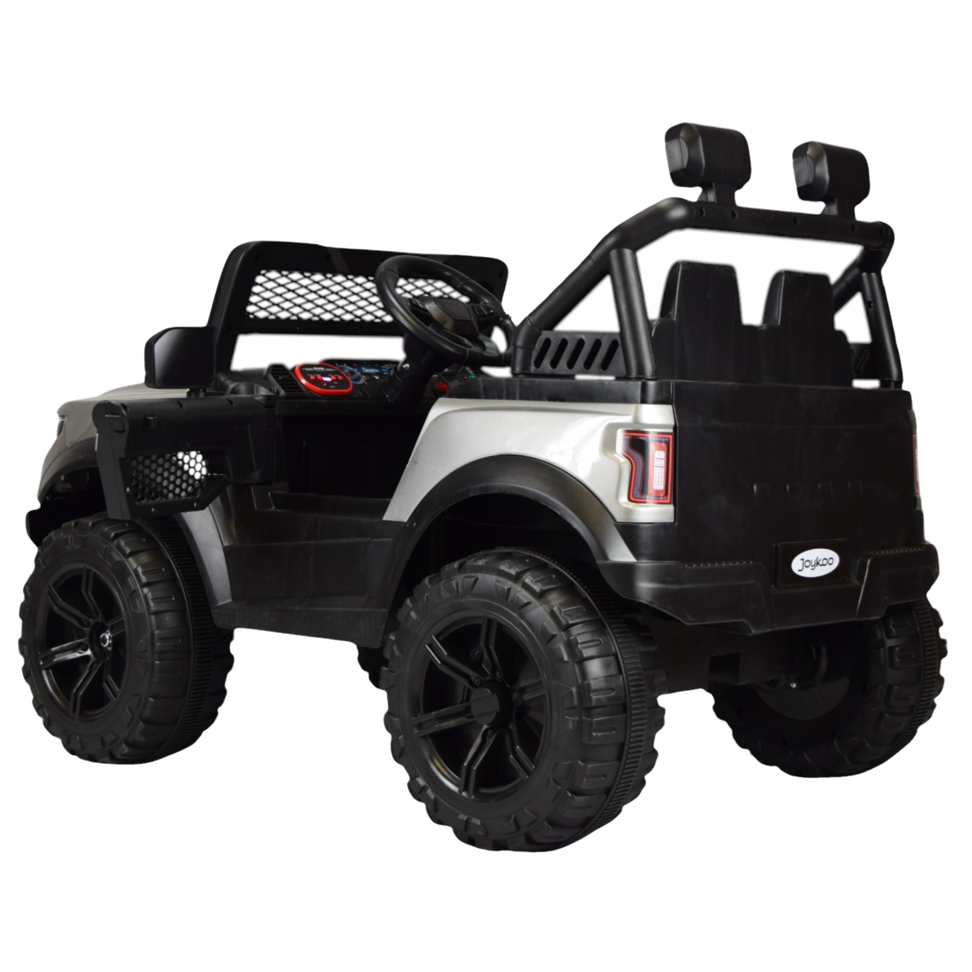 Foto 8 pulgar | Montable Electrico Raptor Para Niños Control Remoto Luz Led 12v - Gris