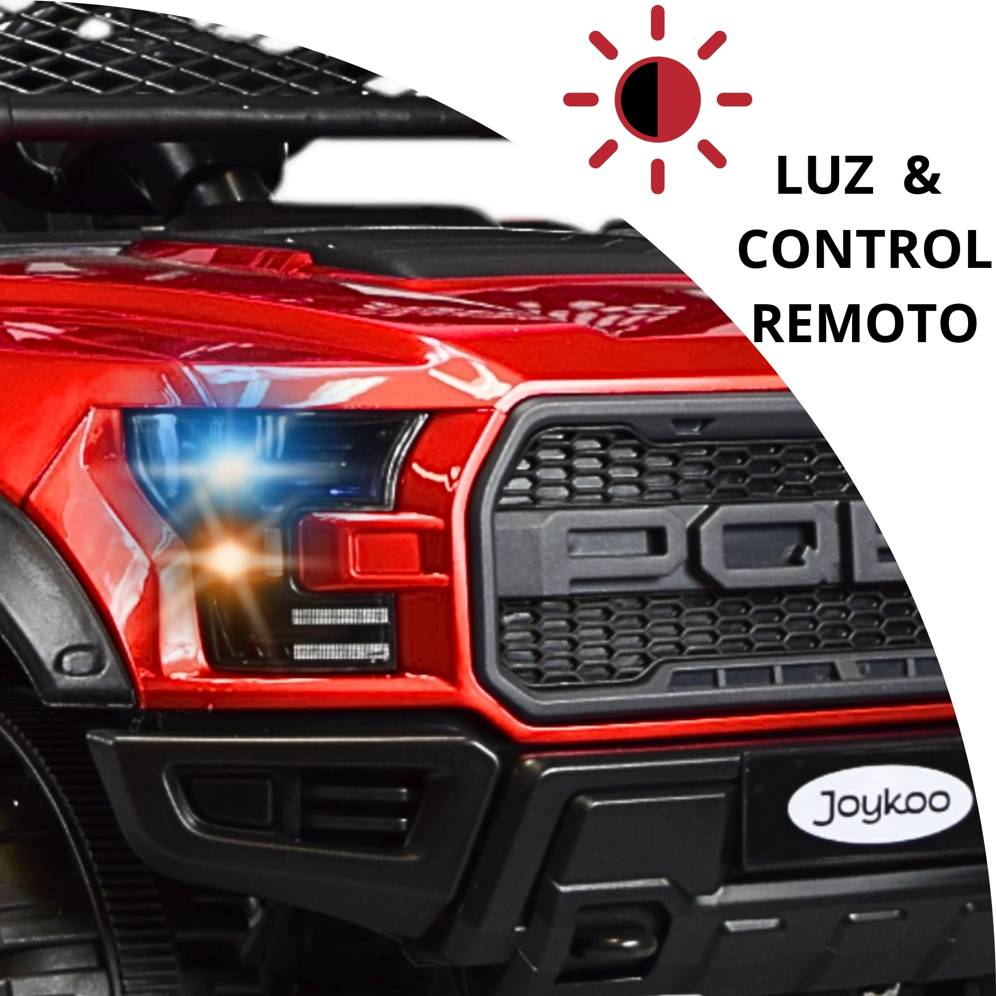 Foto 3 pulgar | Montable Electrico Raptor Para Niños Control Remoto Luz Led 12v - Rojo