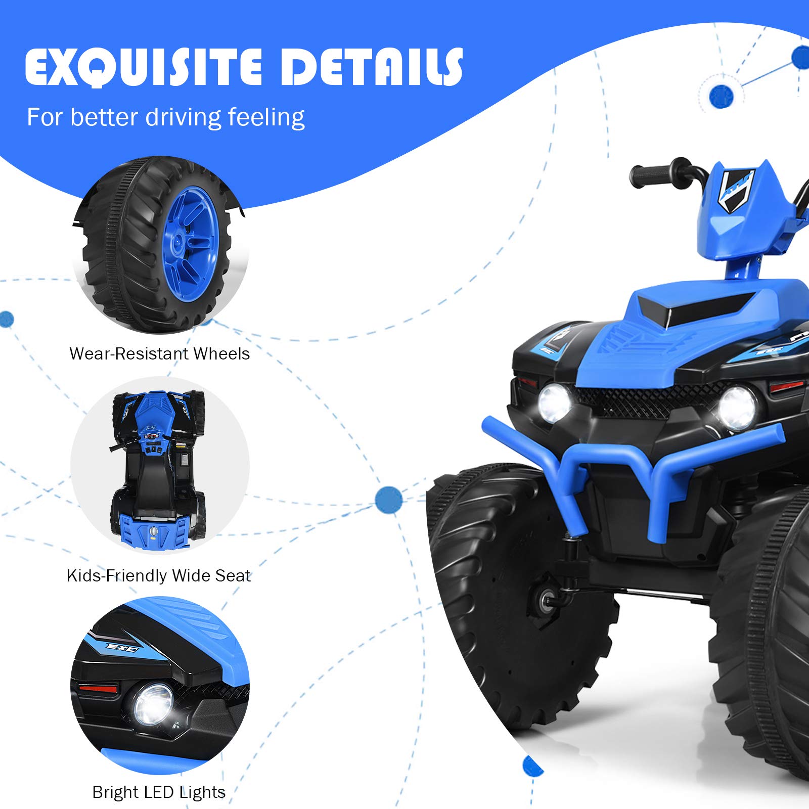 Foto 4 | Montable Eléctrico Costzon Kids 12 V - Venta Internacional