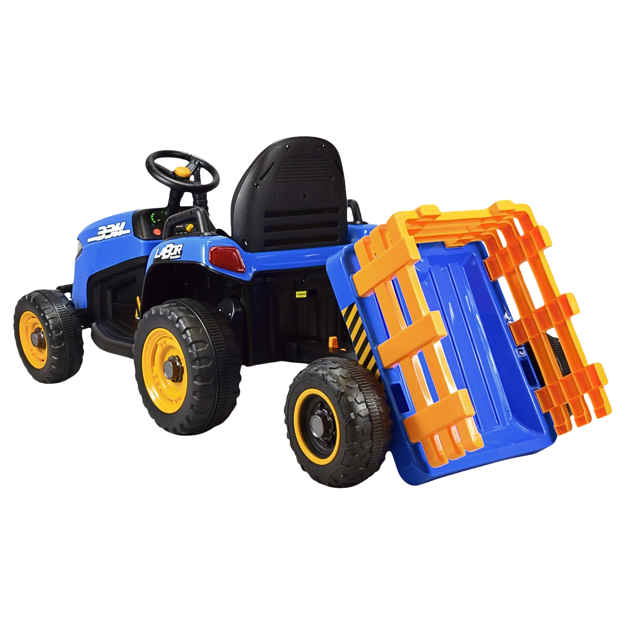 Foto 8 pulgar | Tractor Montable Electrico Para Niños Control Remoto Luz Led 12v - Azul
