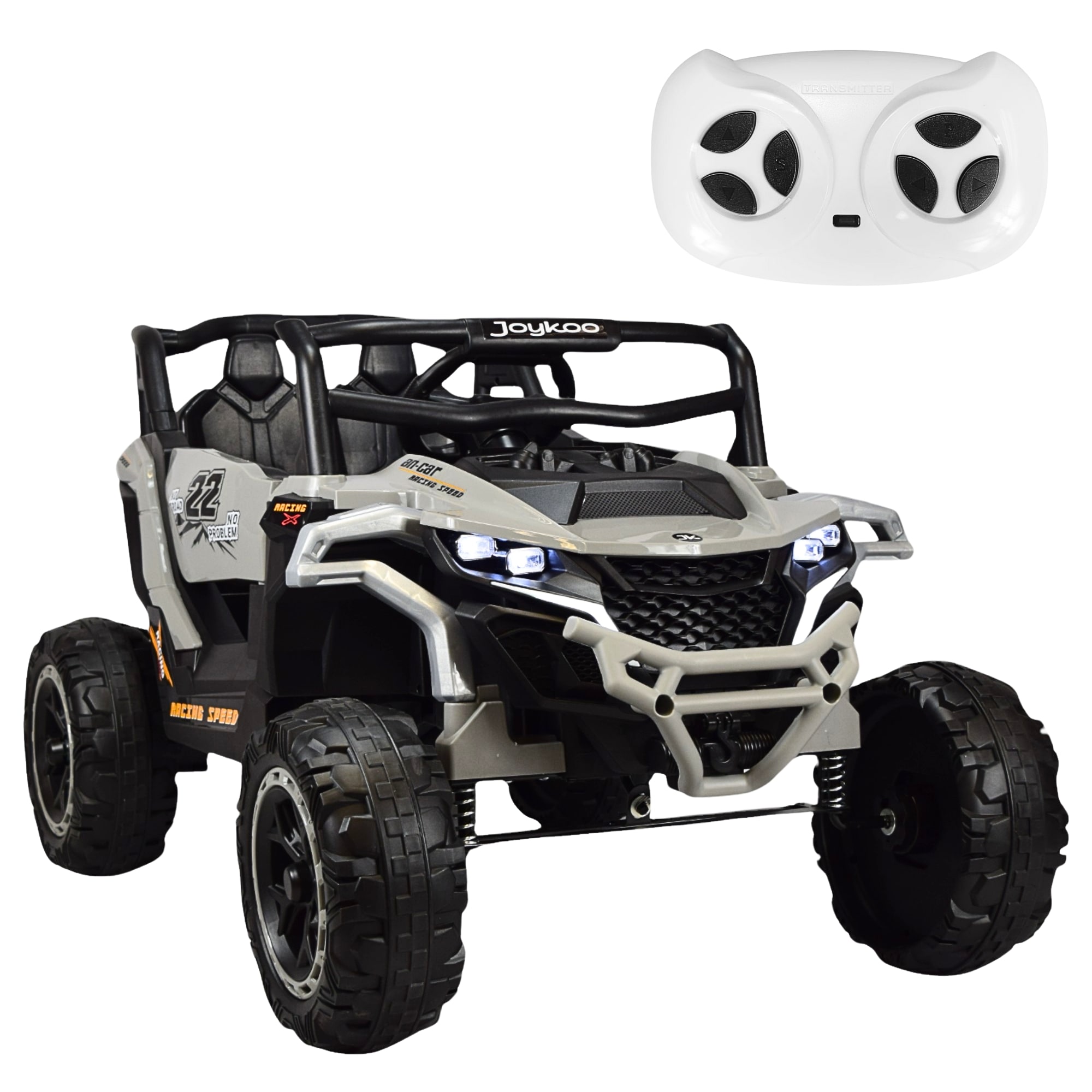 Montable Electrico Speed Para Niños Control Remoto Luz Led 12v - Gris $4,499