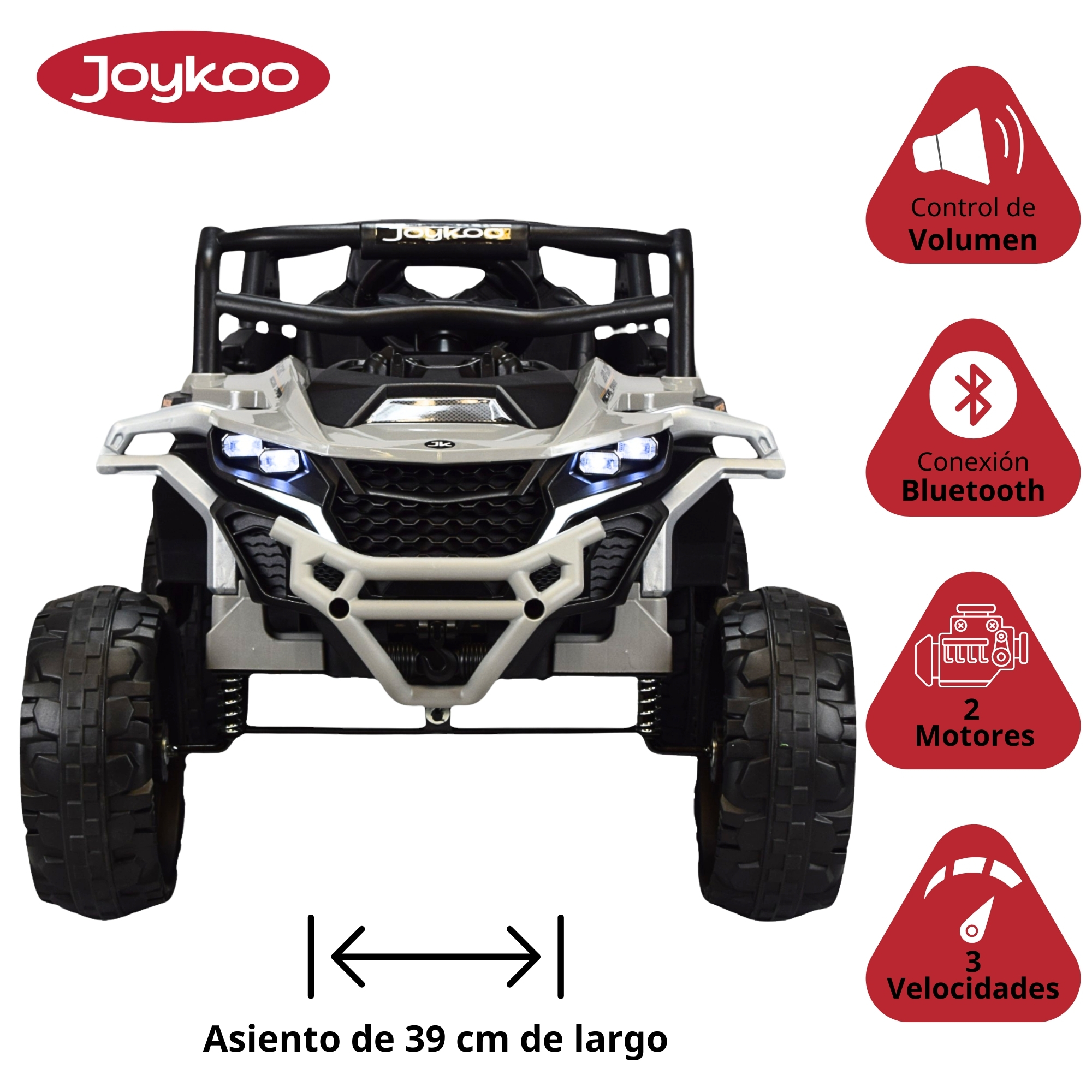 Foto 4 pulgar | Montable Electrico Speed Para Niños Control Remoto Luz Led 12v - Gris