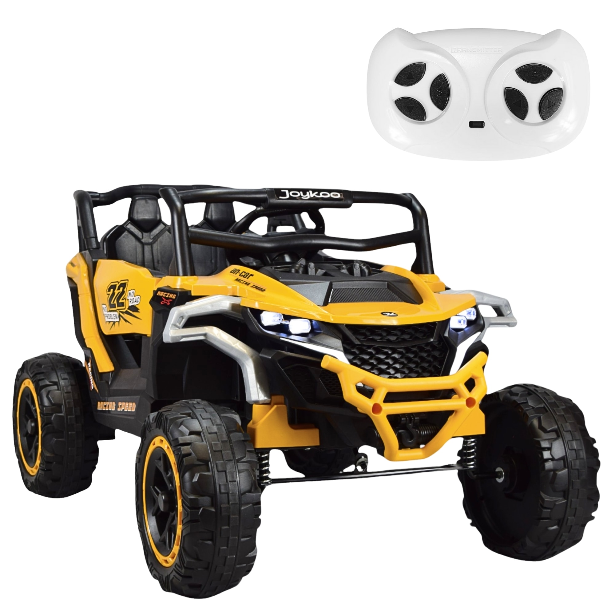 Montable Electrico Speed Para Niños Control Remoto Luz Led 12v - Amarillo $4,499