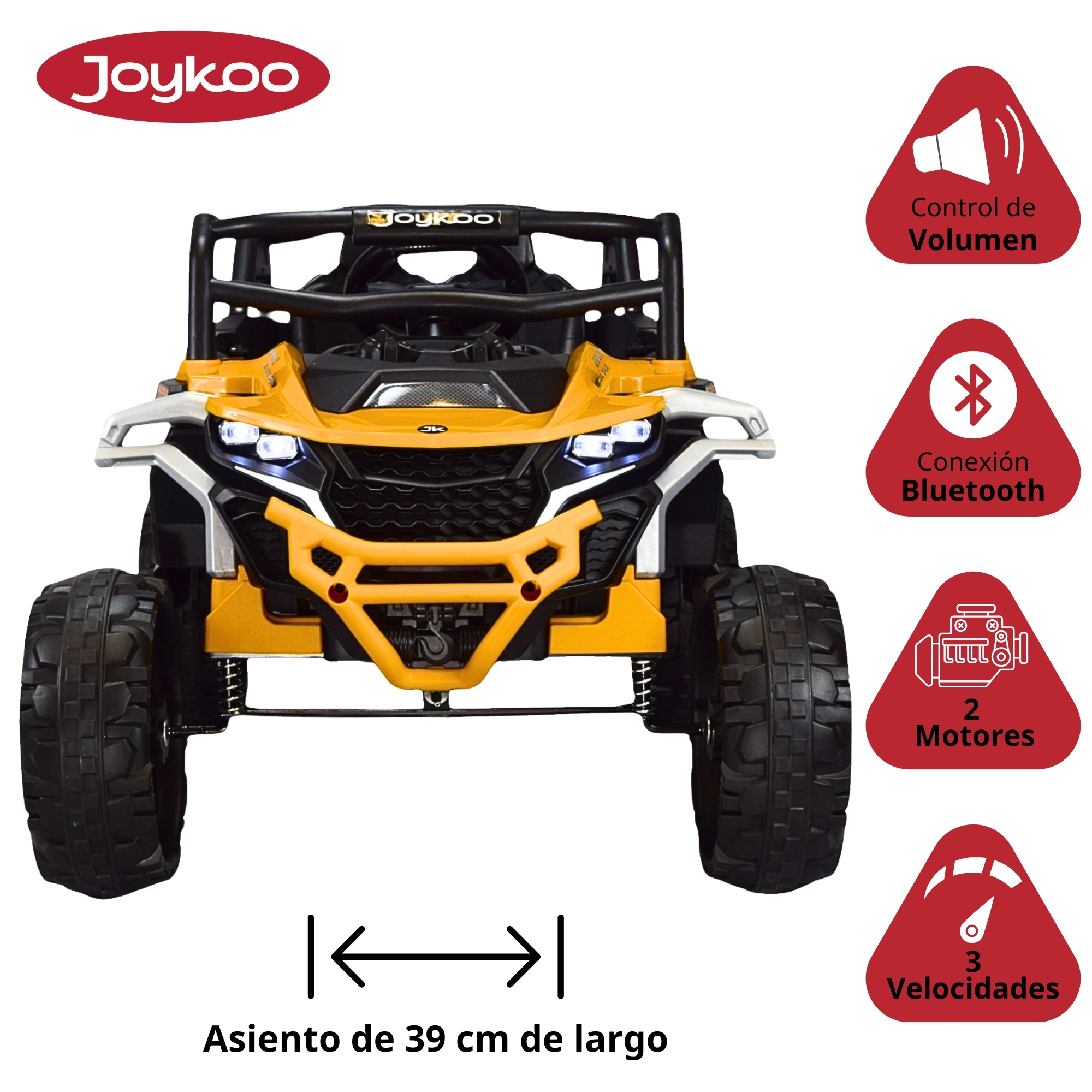 Foto 4 pulgar | Montable Electrico Speed Para Niños Control Remoto Luz Led 12v - Amarillo