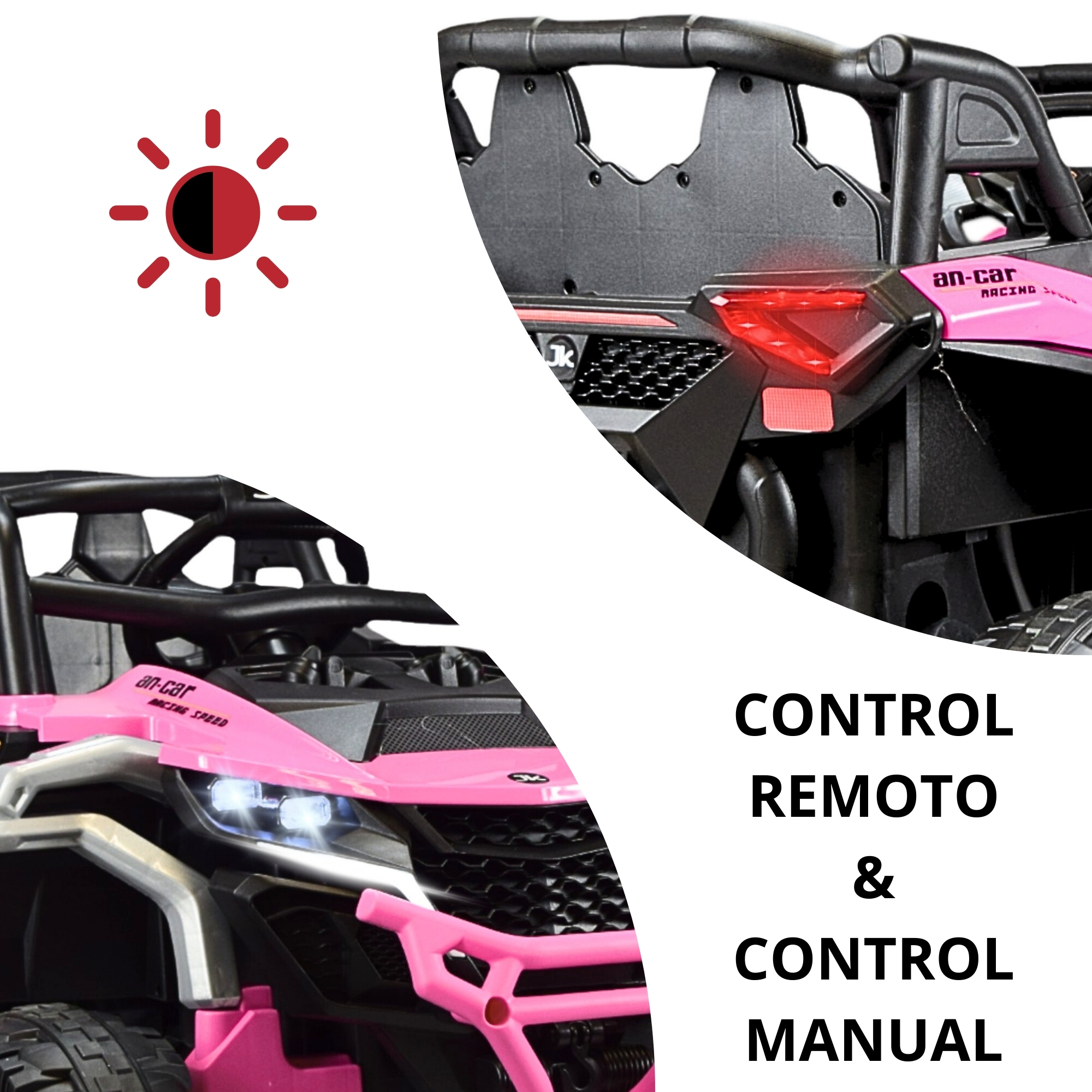 Foto 2 | Montable Electrico Speed Para Niños Control Remoto Luz Led 12v- Rosa