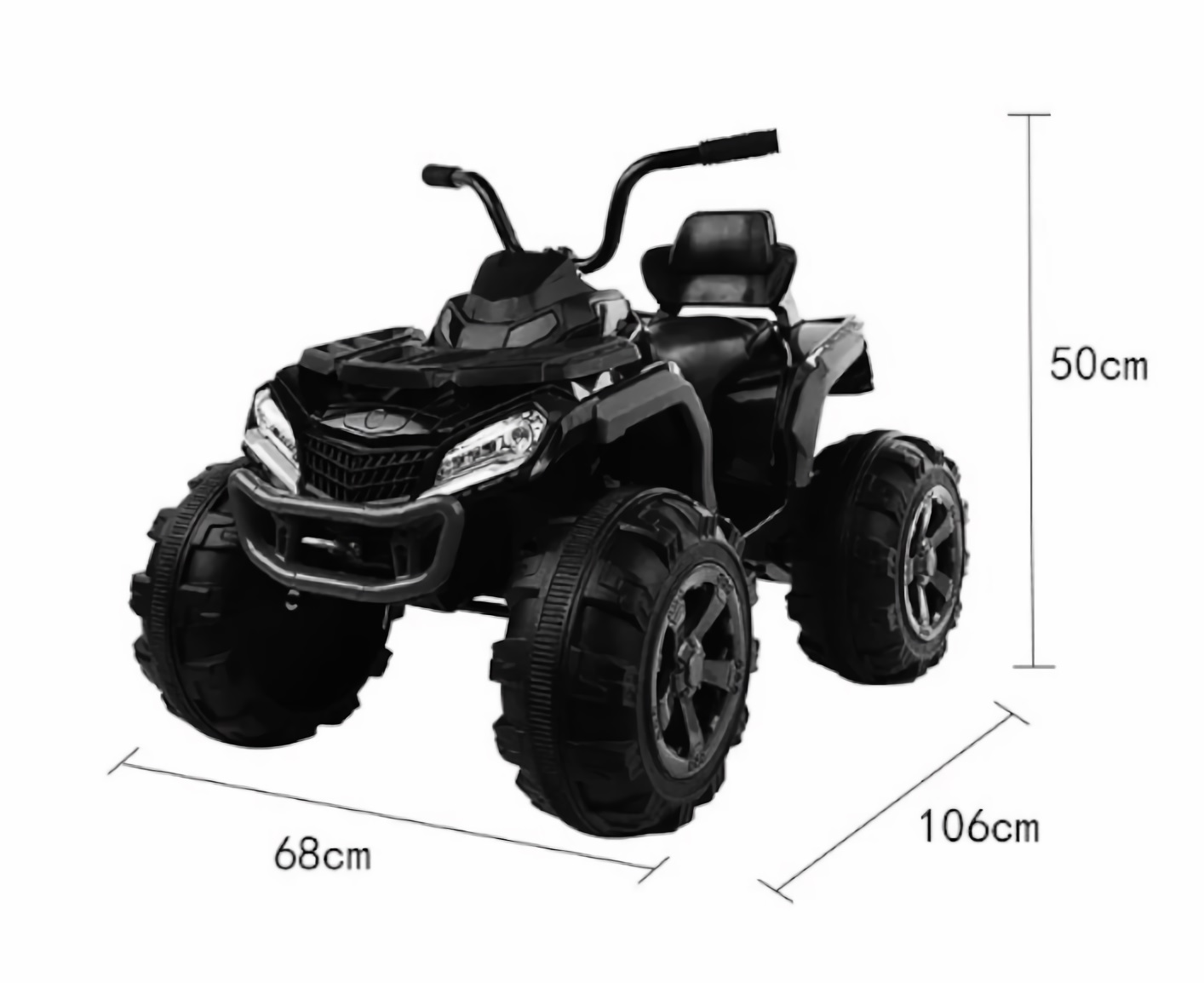 Foto 4 pulgar | Cuatrimoto Eléctrica Para Niños Aeiou Bm1289 4x4 Rojo