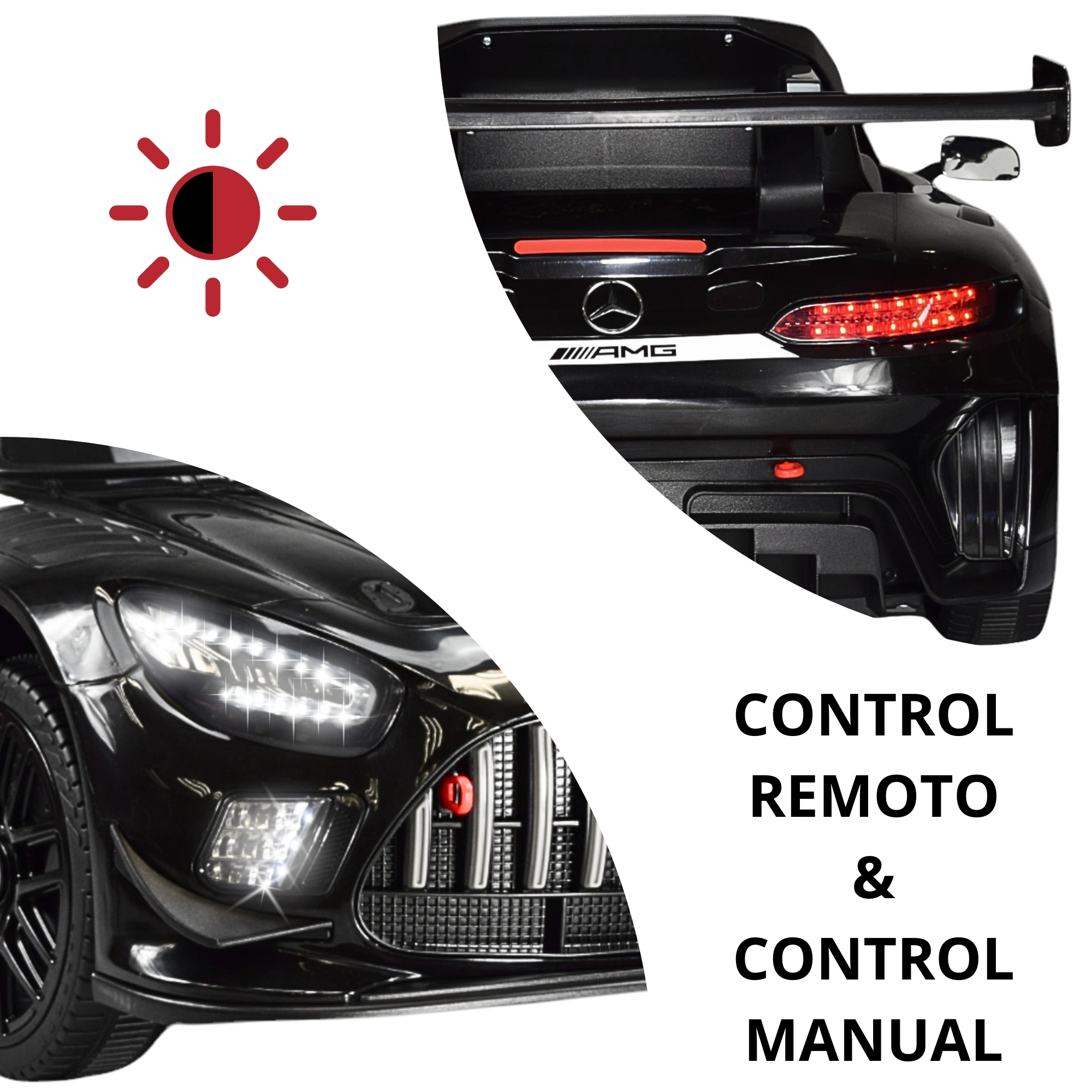 Foto 2 | Montable Mercedes-benz Electrico Para Niños Control Remoto 12v - Negro