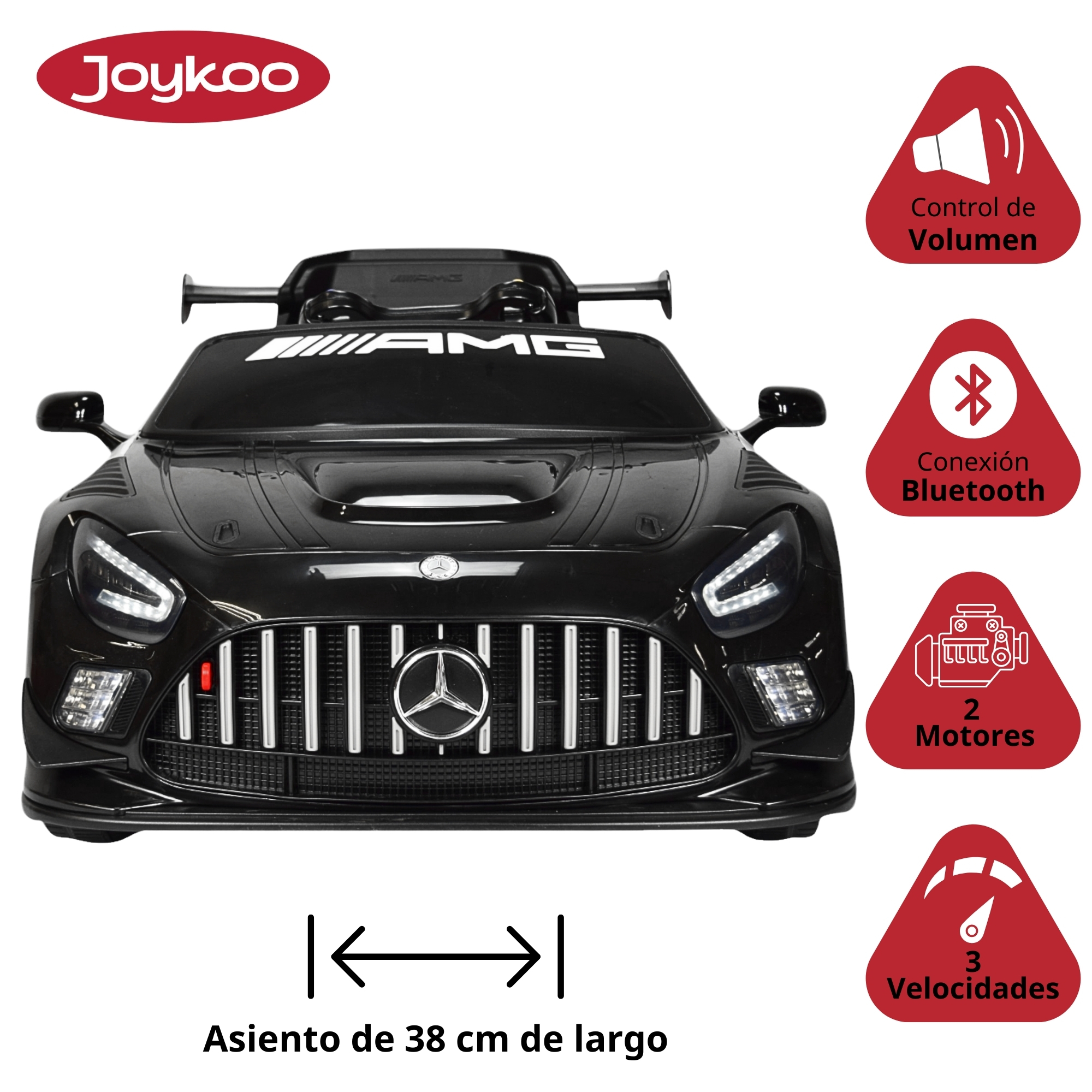 Foto 4 pulgar | Montable Mercedes-benz Electrico Para Niños Control Remoto 12v - Negro